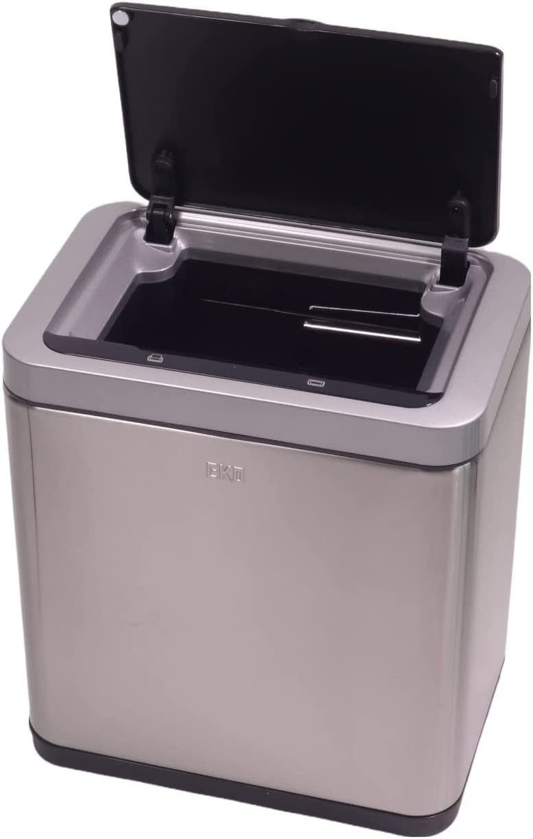 Amazon.co.jp: EKO ゴミ箱 自動開閉 ブラビアセンサービン シルバー 9L